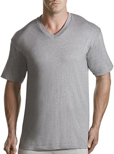 מפרץ הארבור מאת חולצות טריקו עם צווארון V הגדולים והגבוהים של DXL בגברים | חולצות שרוול קצר עם